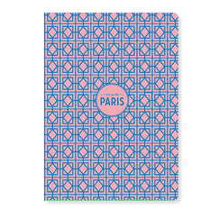 Pink patterns Paris Notebook