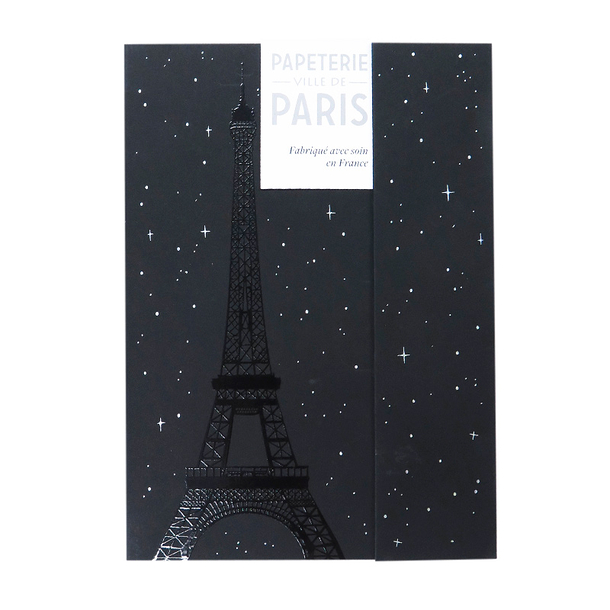 Ville de Paris Notebook with Magnetic Flap 16.5x23 cm "Eiffel Tower - Starry Night"