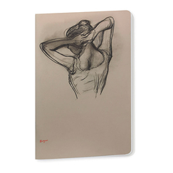 Small Notebook Degas - Dancer, half-body, arms crossed behind her head