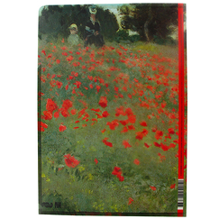 Claude Monet Clear File Poppy Field - A4