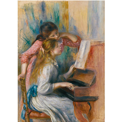 Poster Pierre Auguste Renoir - Young Girls at the Piano