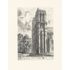 Estampe Les tours de Notre-Dame de Paris - Frank Milton Armington