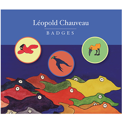 Lot de 3 badges Léopold Chauveau - Paysages monstrueux