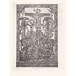 Engraving Crucifixion: Christ on the Cross - Le Maître au criblé