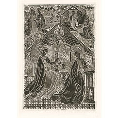 Engraving The Annunciation - Le Maître au criblé
