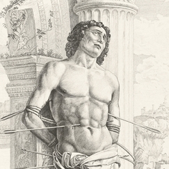 Engraving Saint Sébastien - Andrea Mantegna