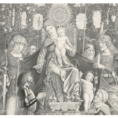 Engraving The Virgin of Victory - Andrea Mantegna