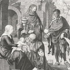 Engraving The Adoration of the Magi - Albrecht Dürer