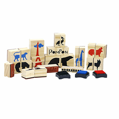 Box of 23 Wooden stamps François Pompon - Pompon Toys