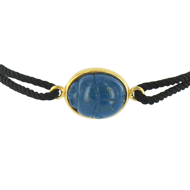 Bracelet du Scribe au scarabée - Bleu Nuit