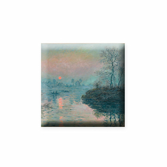 Magnet Monet - Sunset on the Seine at Lavacourt, Winter Effect