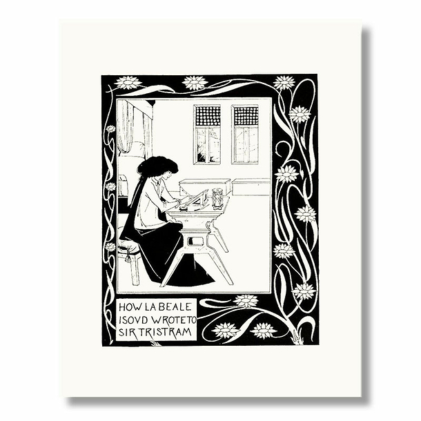 Reproduction Audrey Beardsley - How La Beale Isoud Wrote to Sir Tristram
