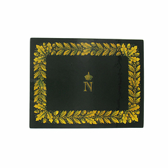 Black lacquered wooden box - Napoleon Emblems