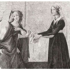Engraving Venus and the Graces - Botticelli