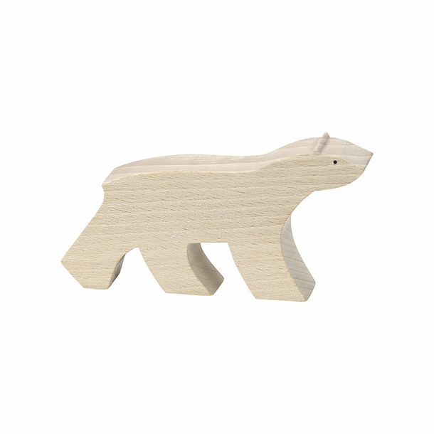 Figurine en bois François Pompon - Ours blanc, Pompon Toys