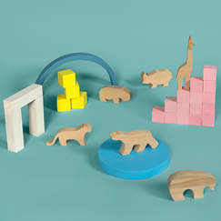 Figurine en bois François Pompon - Rhinocéros, Pompon Toys