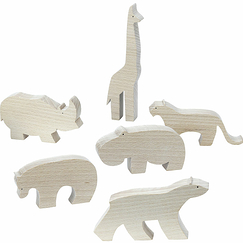 François Pompon Hippopotamus Wooden Figurine - Pompon Toys