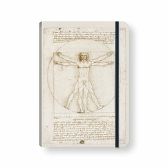 Cahier à élastique Léonard de Vinci - L'Homme de Vitruve