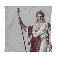 Housse de coussin en velours François Gérard - Napoléon 1er en costume de sacre 45x45 cm