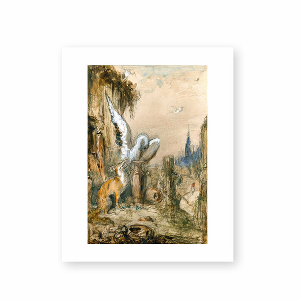 Ready-to-frame Print Moreau - The Fox and the Stork