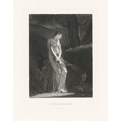 Engraving The unfortunate mother - Constance Mayer