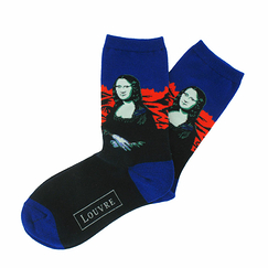 Blue Socks Mona Lisa for woman - 8-13