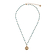 Collier Abeille - Bleu canard