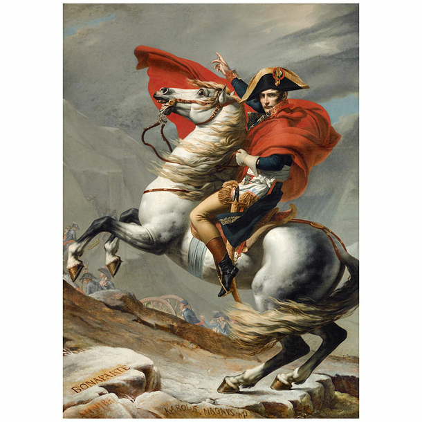 Affiche Jacques-Louis David - Bonaparte, Premier Consul franchissant le Grand-Saint-Bernard