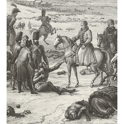Estampe Bataille d'Eylau (9 février 1807) - Louis Francois Lejeune