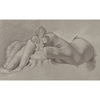 Study of a hand (left side of a study sheet)