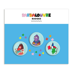 BarbaLouvre - Set of 3 Barbapapa pin's