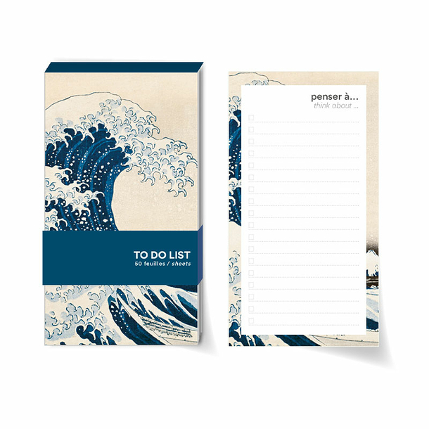 Bloc notes To do list Katsushika Hokusai - Sous la grande vague
