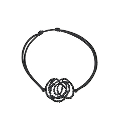 Cord bracelet Louvre Rose black - Jean-Michel Othoniel