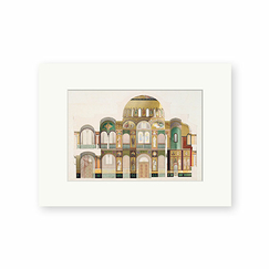 Reproduction Florimond Boulanger - Metropolis or cathedral of Athens: cross section
