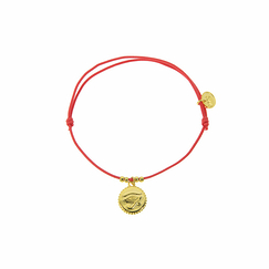 Bracelet élastique avec charm Égyptien - Œil - Rose