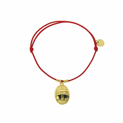 Bracelet élastique avec charm Égyptien - Scarabée - Rouge