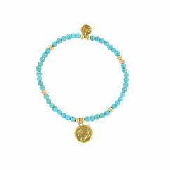 Bracelet avec charm Égyptien - Œil - Turquoise