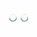 Boucles d'oreilles créoles - Turquoise