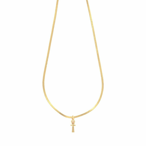 Egyptian Pendant Necklace - Life cross - Mirror chain 45 cm