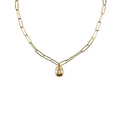 Necklace with Trombone chain - Pendant Scarab
