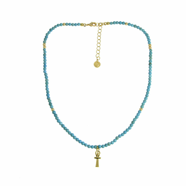 Necklace Life Cross - Turquoise