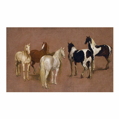 Reproduction Adam-François Van der Meulen - Study of five horses, around 1670-1680