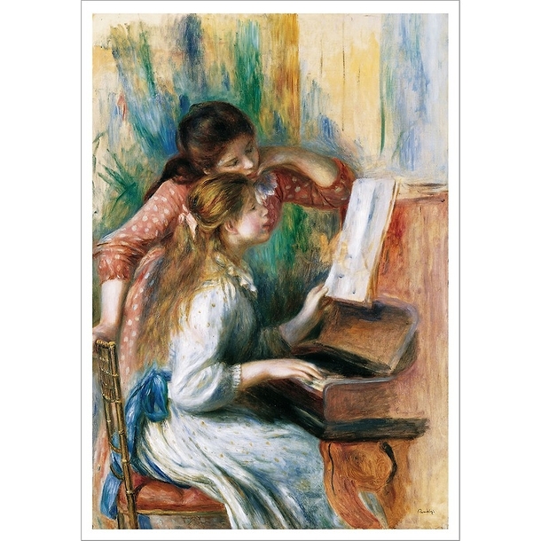 Carte postale "Les jeunes filles au piano"