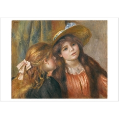 Postcard Renoir - Portrait of Two Young Girls