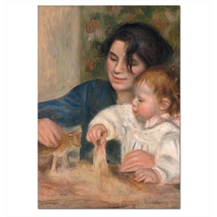 Postcard Renoir - Gabrielle and Jean