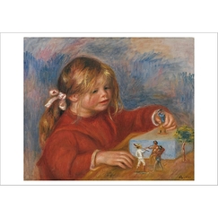 Carte postale "Claude Renoir jouant"