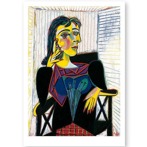 Carte postale "Portrait de Dora Maar assise"