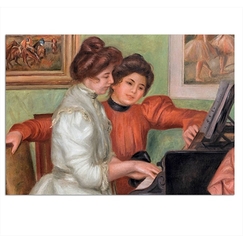 Carte postale "Yvonne et Christine Lerolle au piano"