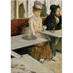 Carte postale Degas - Dans un café dit aussi l'Absinthe