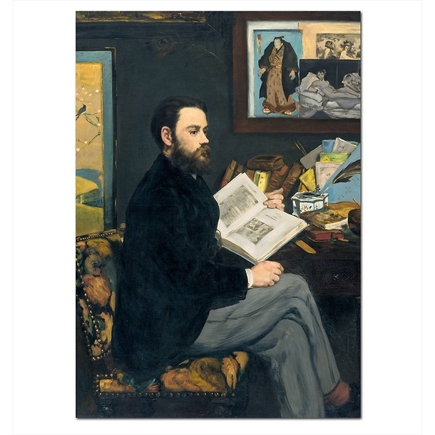 Carte postale Manet - Portrait d'Emile Zola